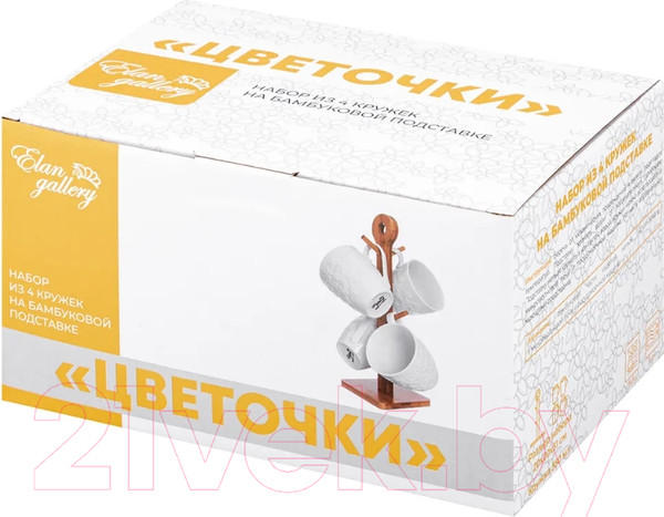 Изображение товара Набор кружек Elan Gallery Цветочки / 950076