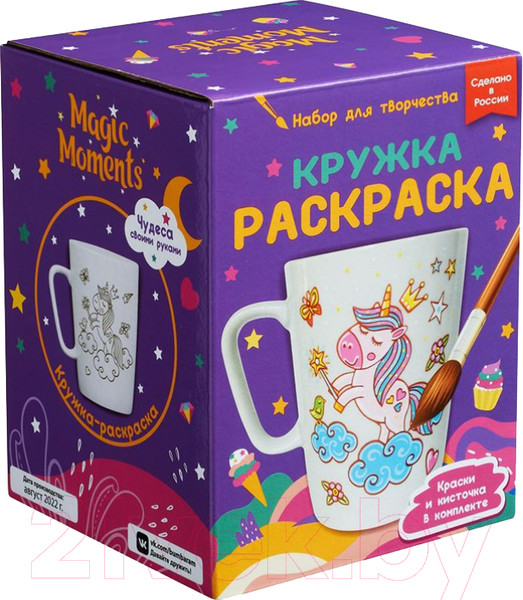 Изображение товара Набор для творчества Раскрась и подари Кружка-раскраска Единороги / cup-1003