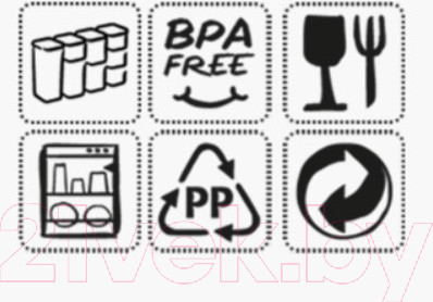 Изображение товара Емкость для хранения Rotho Loft Premium / 1160508080 (прозрачный/черный)