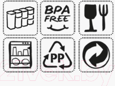 Изображение товара Емкость для хранения Rotho Loft Premium / 1160508080 (прозрачный/черный)