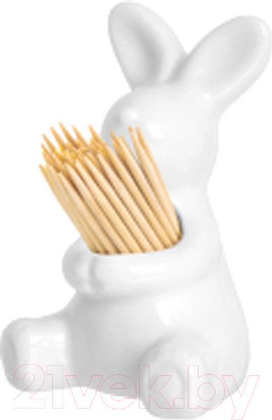 Изображение товара Держатель для зубочисток Elan Gallery Зайчик белый / 950147
