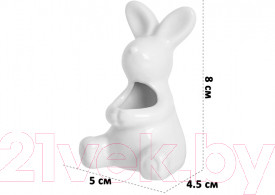 Изображение товара Держатель для зубочисток Elan Gallery Зайчик белый / 950147