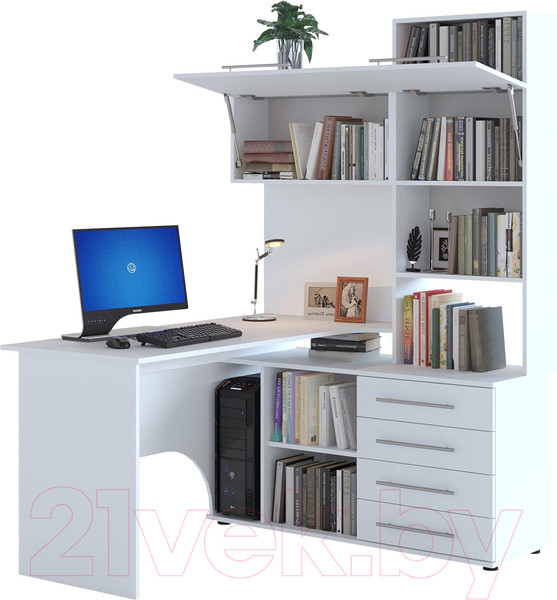 Изображение товара Компьютерный стол Сокол-Мебель КСТ-14 (правый, белый)