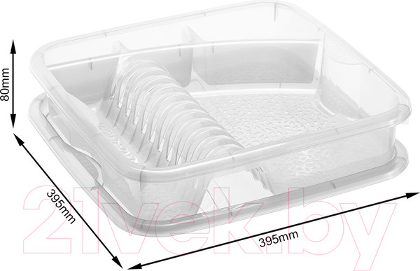 Изображение товара Сушилка для посуды Rotho Geometric / 1703200096 (прозрачный)