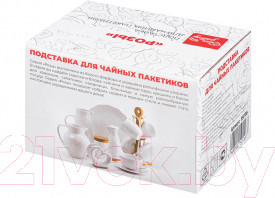 Изображение товара Блюдце для чайных пакетиков Elan Gallery Чайник. Розы / 950156