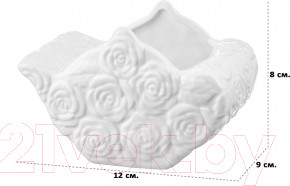 Изображение товара Блюдце для чайных пакетиков Elan Gallery Чайник. Розы / 950156