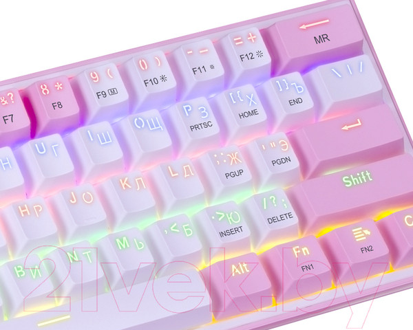 Изображение товара Клавиатура Redragon Fizz / 70672 (розовый/белый)