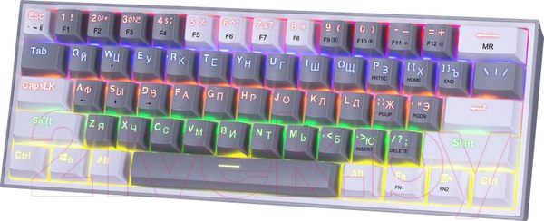 Изображение товара Клавиатура Redragon Fizz / 70675 (серый/белый)