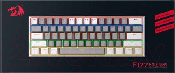 Изображение товара Клавиатура Redragon Fizz / 70675 (серый/белый)