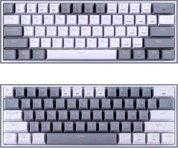 Изображение товара Клавиатура Redragon Fizz / 70675 (серый/белый)