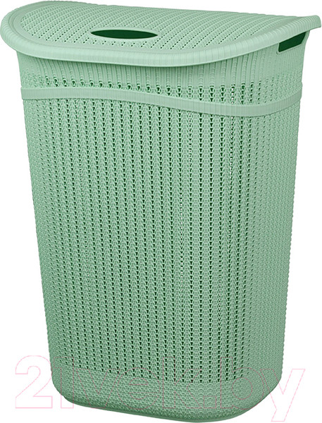 Изображение товара Корзина для белья Idea Вязание / М2613 (55л, фисташковый)