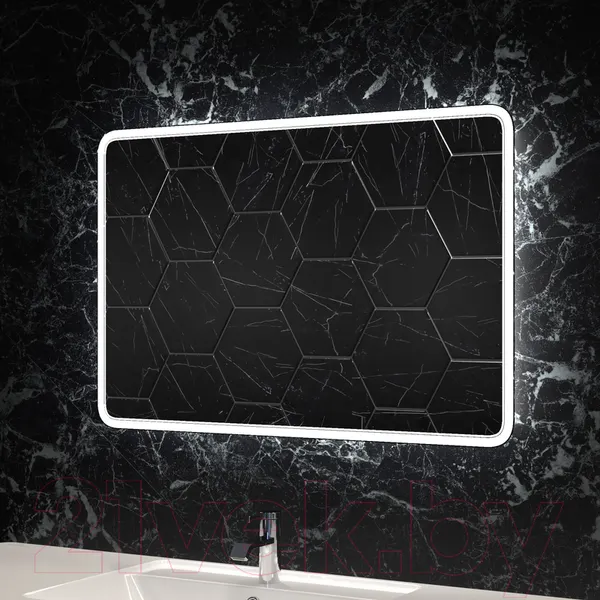 Изображение товара Зеркало Пекам Marta 2 90x60 / marta2-90x60dcl (с подсветкой, сенсором на взмах руки и часами)