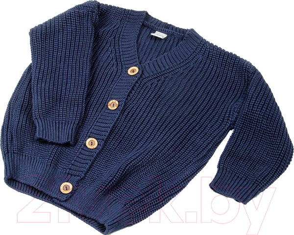 Изображение товара Кардиган детский Amarobaby Knit / AB-OD21-KNIT19/20-134 (синий, р.134)