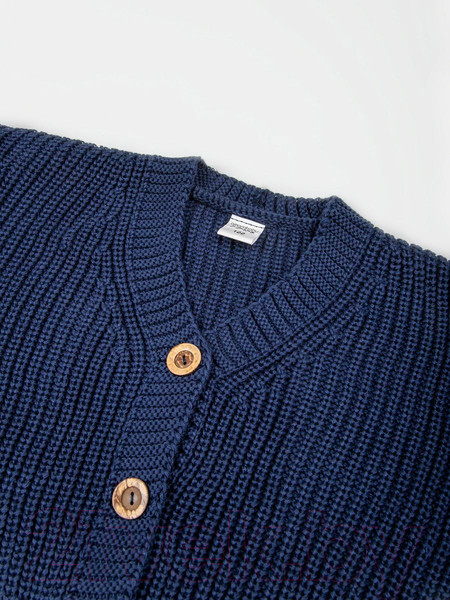 Изображение товара Кардиган детский Amarobaby Knit / AB-OD21-KNIT19/20-140 (синий, р.140)