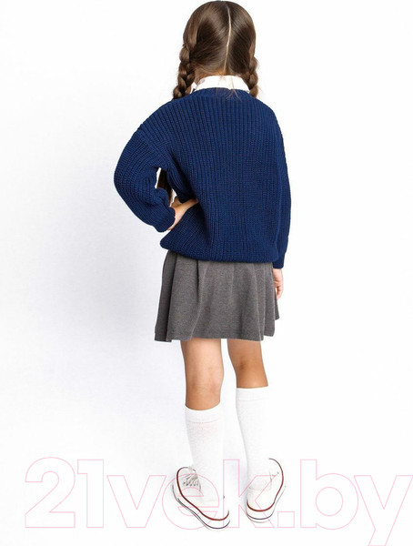 Изображение товара Кардиган детский Amarobaby Knit / AB-OD21-KNIT19/20-140 (синий, р.140)