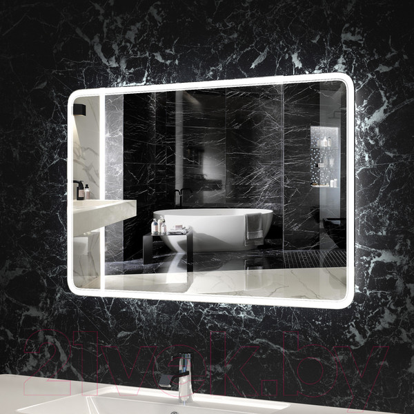 Изображение товара Зеркало Пекам Marta 2 100x80 / marta2-100x80dp (с подсветкой, подогревом и сенсором на взмах руки)