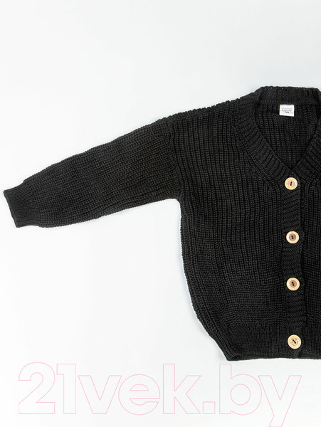 Изображение товара Кардиган детский Amarobaby Knit / AB-OD21-KNIT19/09-140 (черный, р.140)