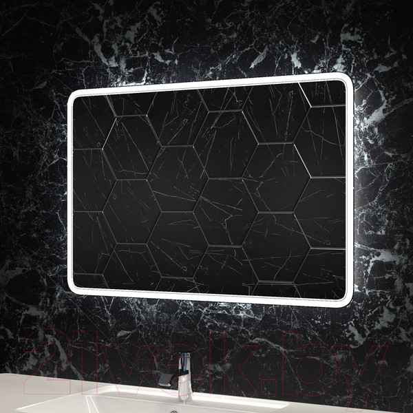 Изображение товара Зеркало Пекам Marta 2 80x100 / marta2-80x100dpcl (с подсветкой, сенсором на взмах руки, подогревом и часами)