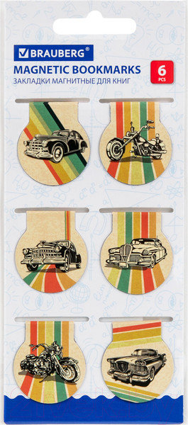 Изображение товара Набор закладок Brauberg Auto / 113167 (6шт)