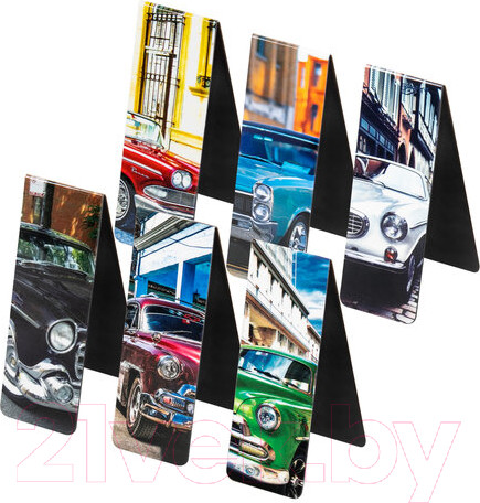 Изображение товара Набор закладок Brauberg Retro Cars / 113158 (6шт)