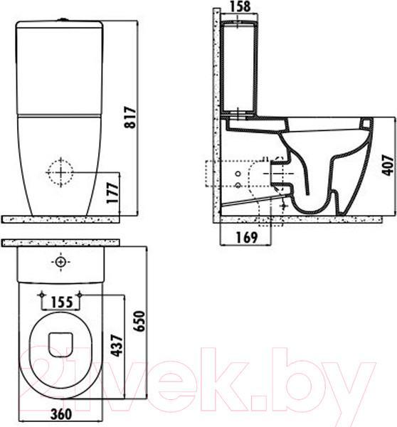 Изображение товара Сливной бачок Creavit Mare YD.SET.032.12