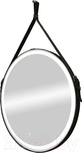 Изображение товара Зеркало Континент Millenium Black Led D 65 (натуральная кожа, бесконтактный сенсор, черный)