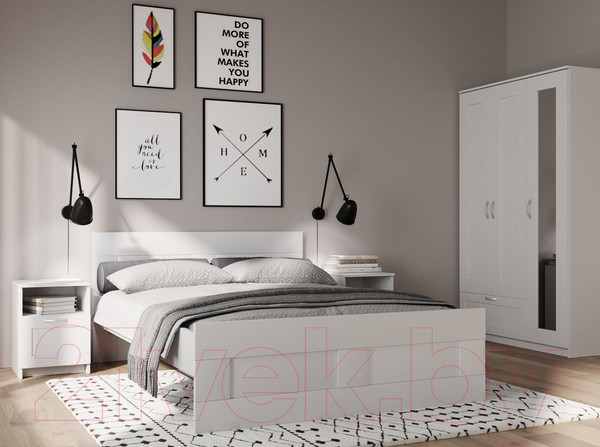 Изображение товара Шкаф Mio Tesoro Сириус 3-х створчатый 1 ящик 2.02.01.030.1 (белый)