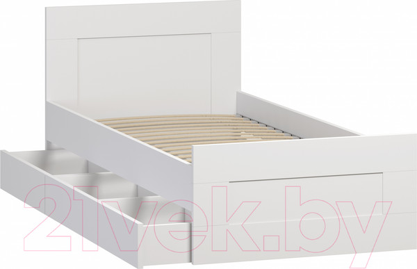 Изображение товара Односпальная кровать Mio Tesoro Сириус 80x200 2.02.04.160.1 (белый)