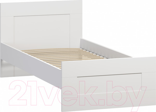 Изображение товара Односпальная кровать Mio Tesoro Сириус 80x200 2.02.04.160.1 (белый)