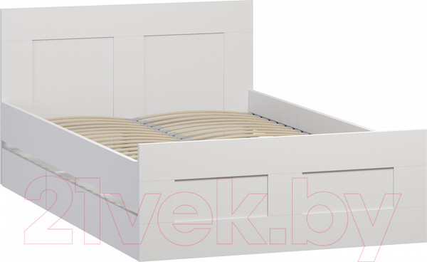 Изображение товара Полуторная кровать Mio Tesoro Сириус 140x200 2.02.04.190.1 (белый)