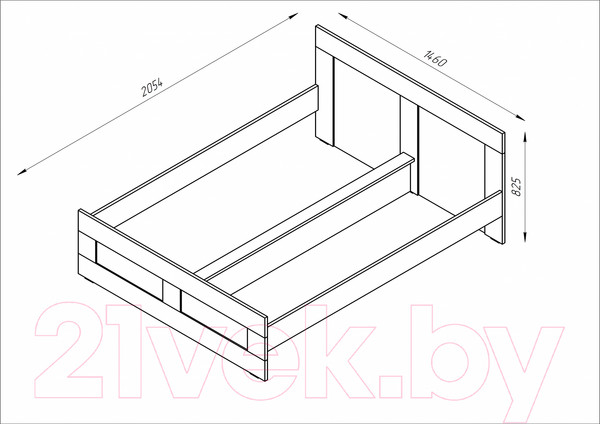Изображение товара Полуторная кровать Mio Tesoro Сириус 140x200 2.02.04.190.1 (белый)