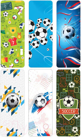 Изображение товара Набор закладок Brauberg Football / 113161 (6шт)