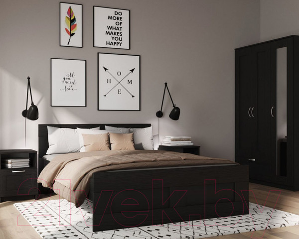 Изображение товара Полуторная кровать Mio Tesoro Сириус 140x200 2.02.04.190.5 (дуб венге)