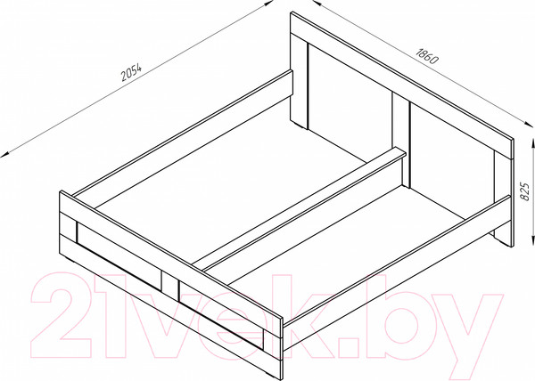 Изображение товара Двуспальная кровать Mio Tesoro Сириус 180x200 2.02.04.210.1 (белый)
