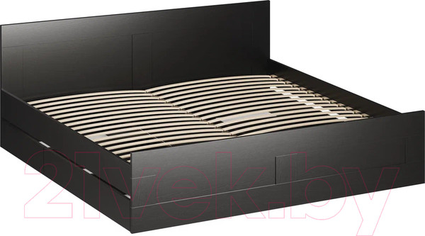 Изображение товара Двуспальная кровать Mio Tesoro Сириус 200x200 2.02.04.220.5 (дуб венге)