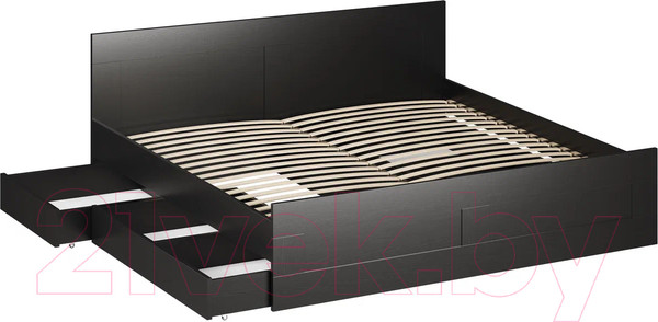 Изображение товара Двуспальная кровать Mio Tesoro Сириус 200x200 2.02.04.220.5 (дуб венге)