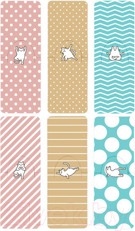 Изображение товара Набор закладок Brauberg Cat Yoga / 113162 (6шт)