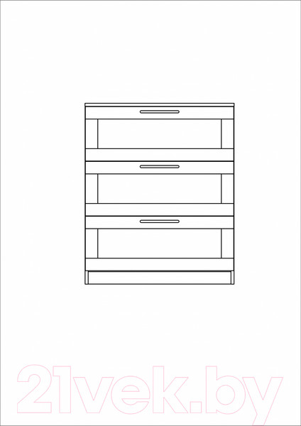 Изображение товара Комод Mio Tesoro Сириус 3 ящика 2.02.02.050.1 (белый)