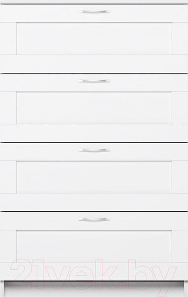 Изображение товара Комод Mio Tesoro Сириус 4 ящика 2.02.02.060.1 (белый)