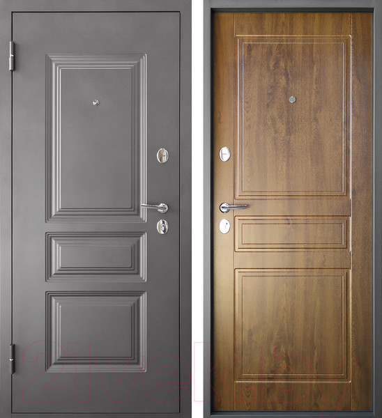 Изображение товара Входная дверь Промет Марс 6 Классика 86x205 (левая, Mocco 999/дуб темный ПФ-031)