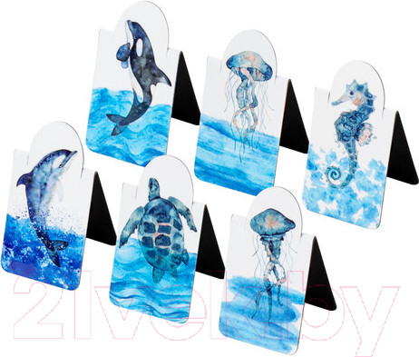 Изображение товара Набор закладок Brauberg Marine Life / 113163 (6шт)