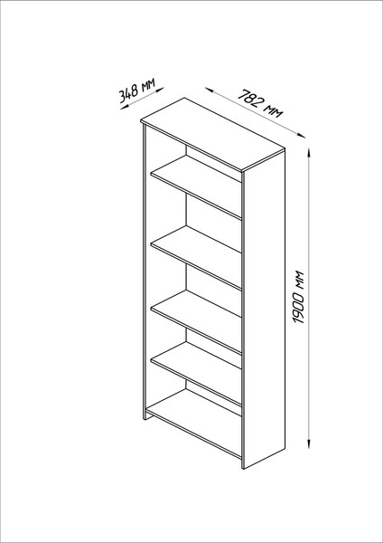 Изображение товара Стеллаж Mio Tesoro Сириус 78x190 2.02.07.120.3 (сонома)
