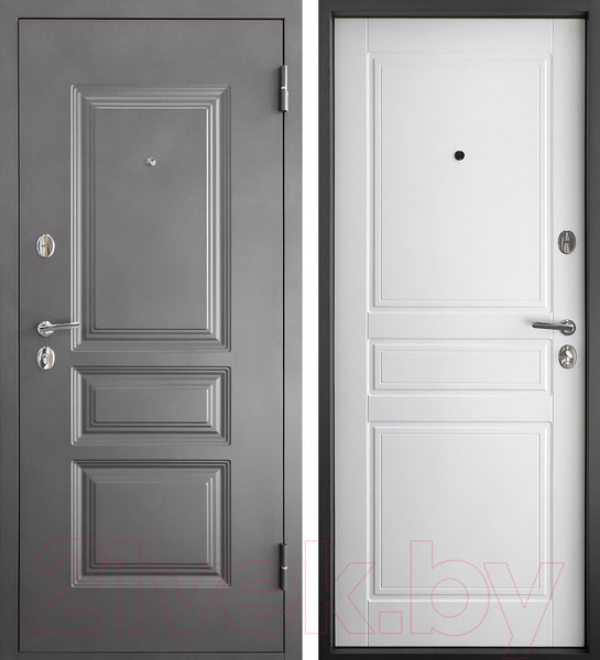 Изображение товара Входная дверь Промет Марс 6 Классика 86x205 (правая, Mocco 999/ясень белый ПФ-031)