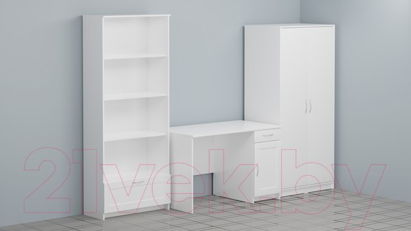 Изображение товара Стеллаж Mio Tesoro Сириус 2 ящика 78x190 2.02.07.110.1 (белый)