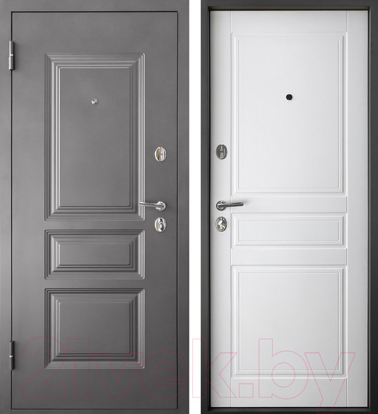 Изображение товара Входная дверь Промет Марс 6 Классика 96x205 (левая, Mocco 999/ясень белый ПФ-031)