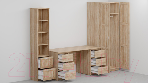 Изображение товара Письменный стол Mio Tesoro Кастор 6 ящиков 151x65 2.03.06.040.3 (дуб сонома)