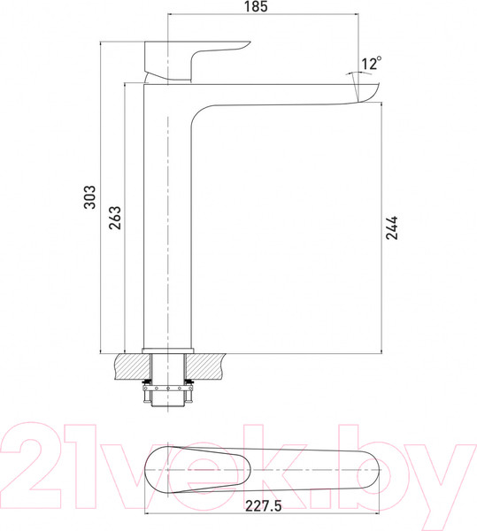 Изображение товара Смеситель Gross Aqua Space 65155288С