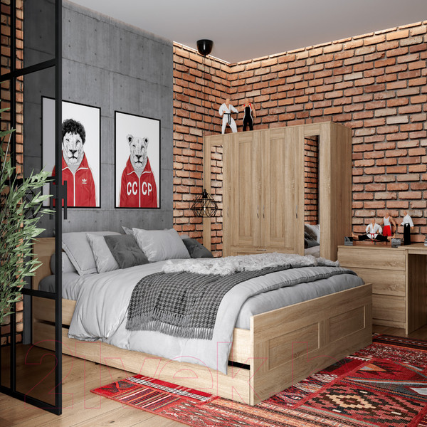 Изображение товара Комод Mio Tesoro Кастор 3 ящика 2.03.02.060.3 (сонома)