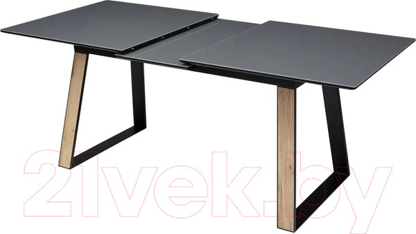 Изображение товара Обеденный стол M-City Франк 160 / 480M04465 (графит/дуб галифакс черный)
