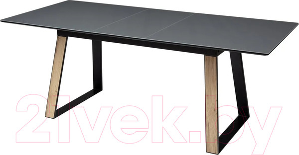 Изображение товара Обеденный стол M-City Франк 160 / 480M04465 (графит/дуб галифакс черный)